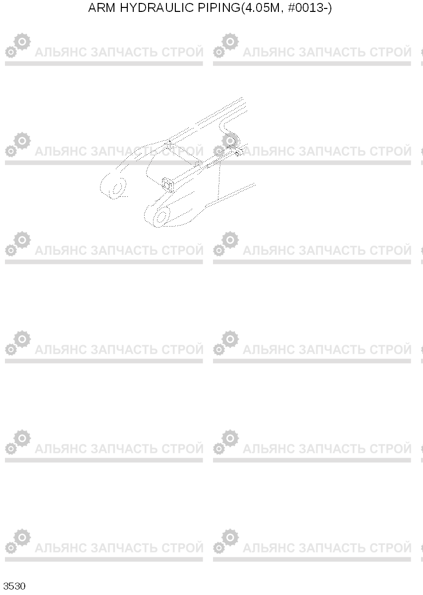 3530 ARM HYDRAULIC PIPING(4.05M, #0013-) R320LC-7, Hyundai