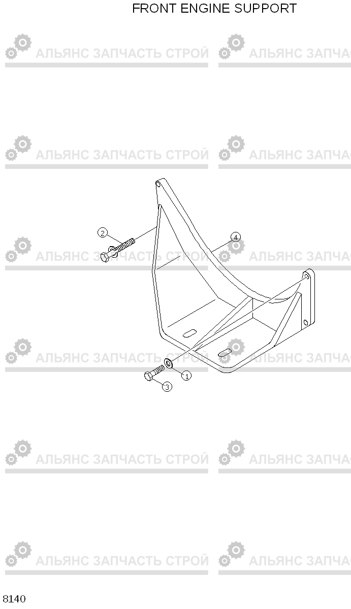 8140 FRONT ENGINE SUPPORT R360LC-3, Hyundai