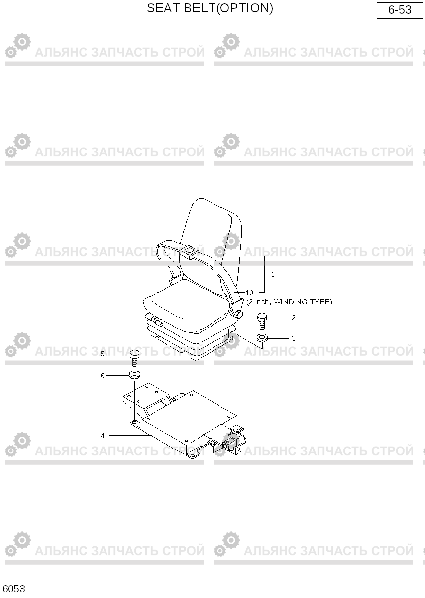 6053 SEAT BELT(OPTION) R36N-7, Hyundai