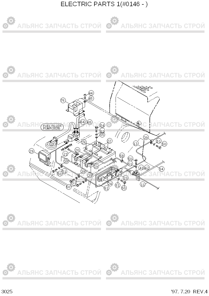 3025 ELECTRIC PARTS 1(#0146-) R450LC-3(-#1000), Hyundai