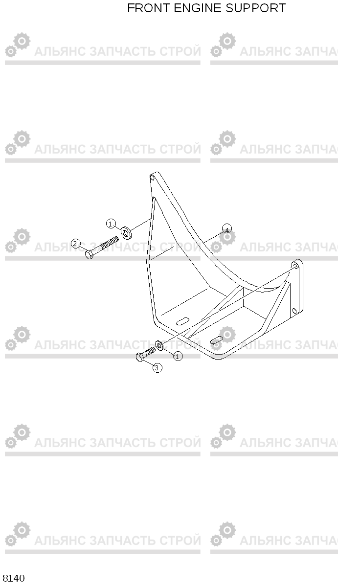 8140 FRONT ENGINE SUPPORT R450LC-3(-#1000), Hyundai