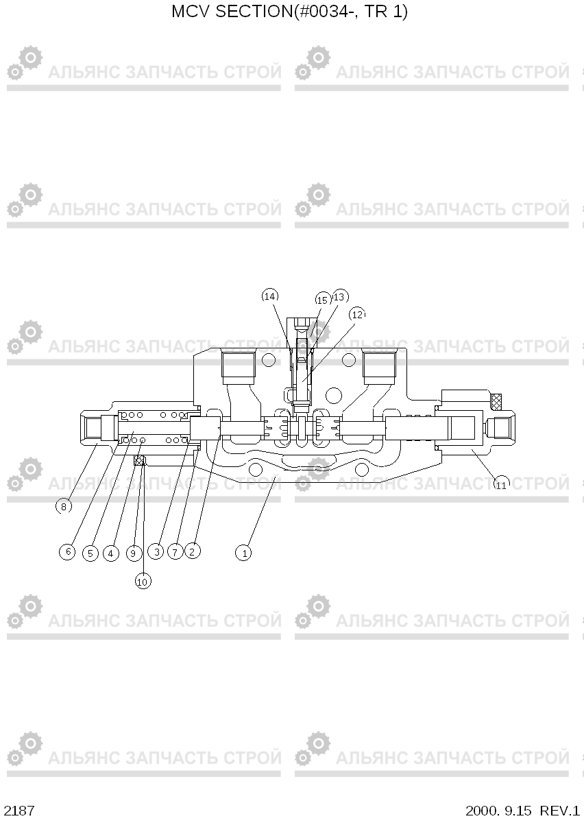 2187 MCV SECTION (#0034-, TR 1) R55W-3, Hyundai